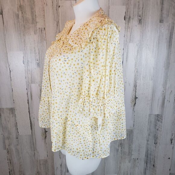 A.N.A. Rosie Ruffle Floral Blouse Sz 2X - Picture 4 of 8